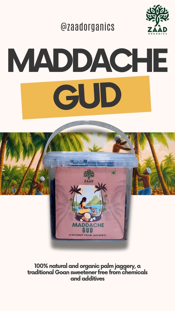 Coconut Jaggery | Coconut Palm Jaggery - 700 grms | Healthy Sugar Substitute | Natural Sweetneer | No Chemicals, No Additives| Maddache Gud | Traditional Goan Sweetener | ZAAD ORGANICS view 2