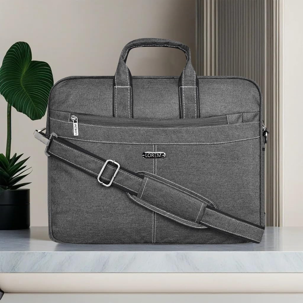 LOREM Tan Color Faux Leather 10L Laptop Messenger Bag For Men & Women BG14 view 2