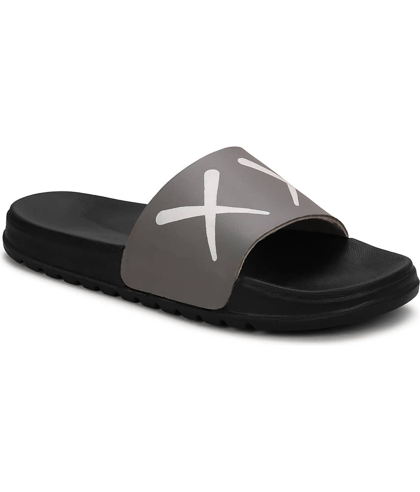 PERY PAO Grey Men's Slide Flip Flop view 2