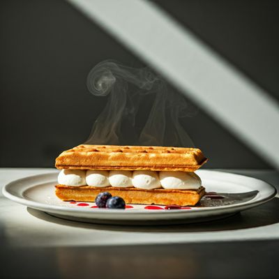 Sandwich Waffle White Chocolate