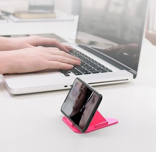 Three-Sided Triangle Desktop Stand Mobile Paradise Universal Phone Pyramid Shape Holder Desktop Stand (Multi Color) (Pack of 5) Mobile Holder view 2
