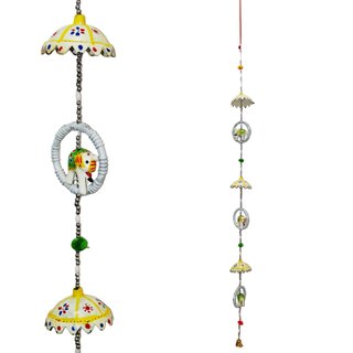 Enhance your dcor with this handcrafted set of two Rajasthani Multicolor Elephant Latkan Hangings. Each piece features view 2