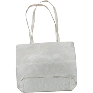 White Premium Jute Teddy Multipurpose Bag For Women view 2