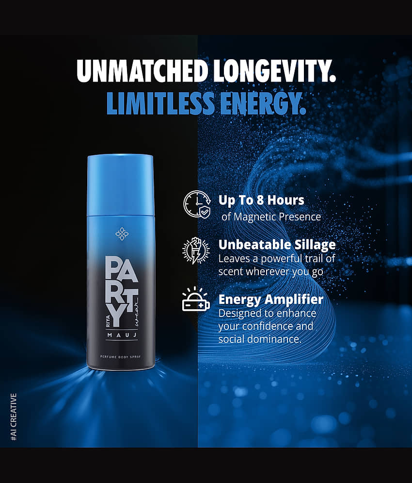 Riya Party Wear Perfume Body Spray Deodorant Spray for Men 150 ml ( Pack of 1 ) view 2