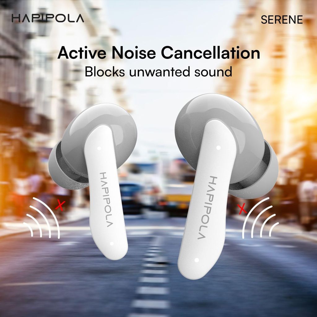 HAPIPOLA SERENE (ANC) in Ear Wireless ANC Earbuds (TWS), Massive 40Hrs Playtime with Speed Charge, Customizable Bass view 2