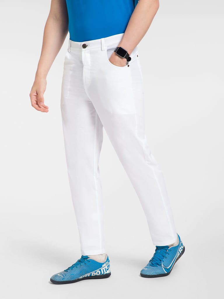 (SLIM FIT) AH Mechanical Stretch Heavy White Golf Pant view 2