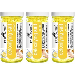 PARK DANIEL Premium Lemon Bath Salt- For Antioxidant &amp; Skin Lightening -Pedicure &amp; Manicure Salt Combo Pack Of 3 Jars of 200 gms(600 gms) (600 g) view 2