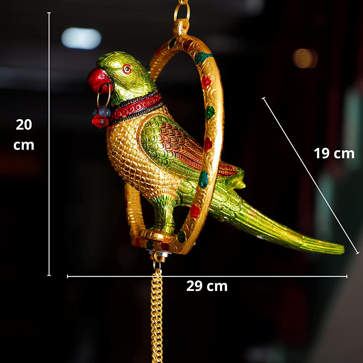 DreamKraft Metal Parrot Statue for Door Hanging view 2