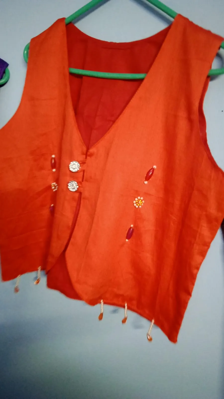 Orange Cotton Kurti