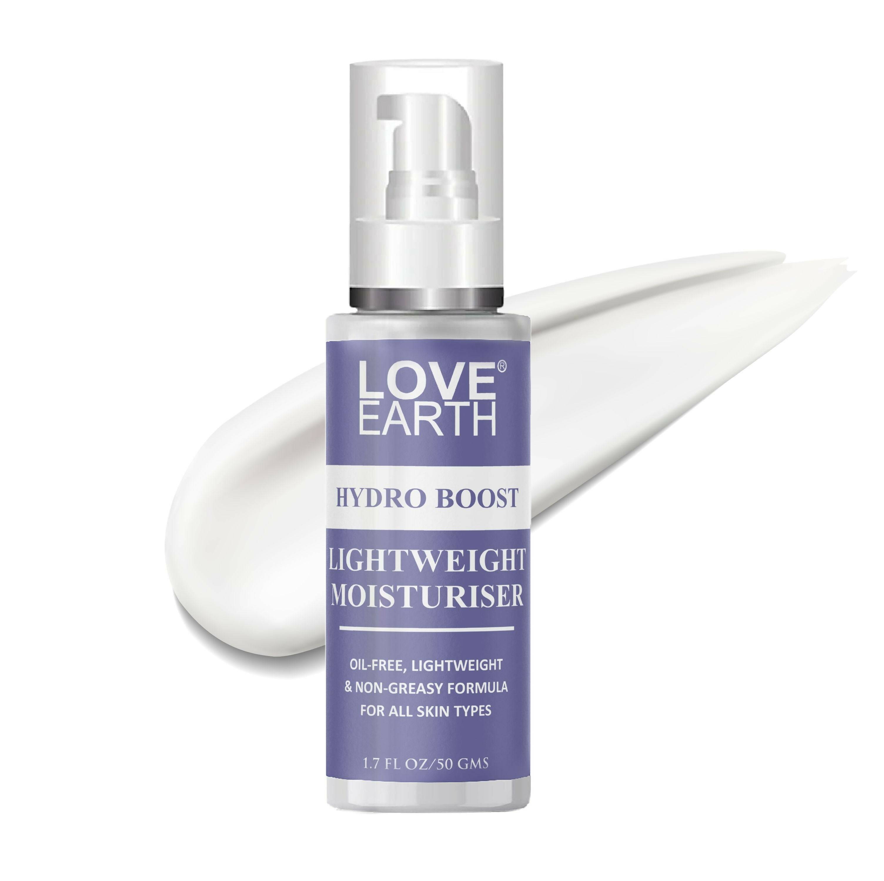 Love Earth Hydro Boost Light Weight Moisturizer for Oil-Free, Lightweight & Non-Greasy Formula for All Skin Types - 50gm view 2