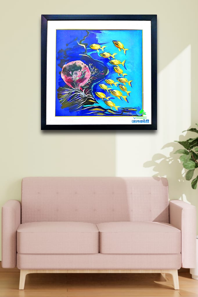 Handmade fish shell painting 241 view 2
