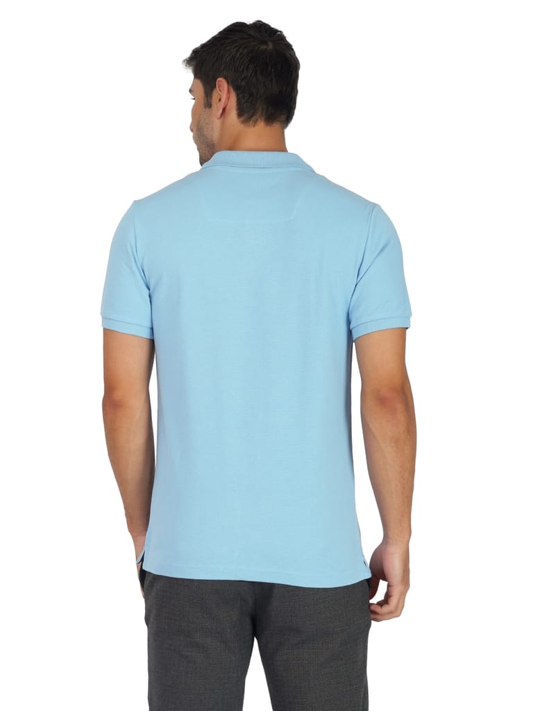 Solid Polo Shirt - AIRY BLUE view 2