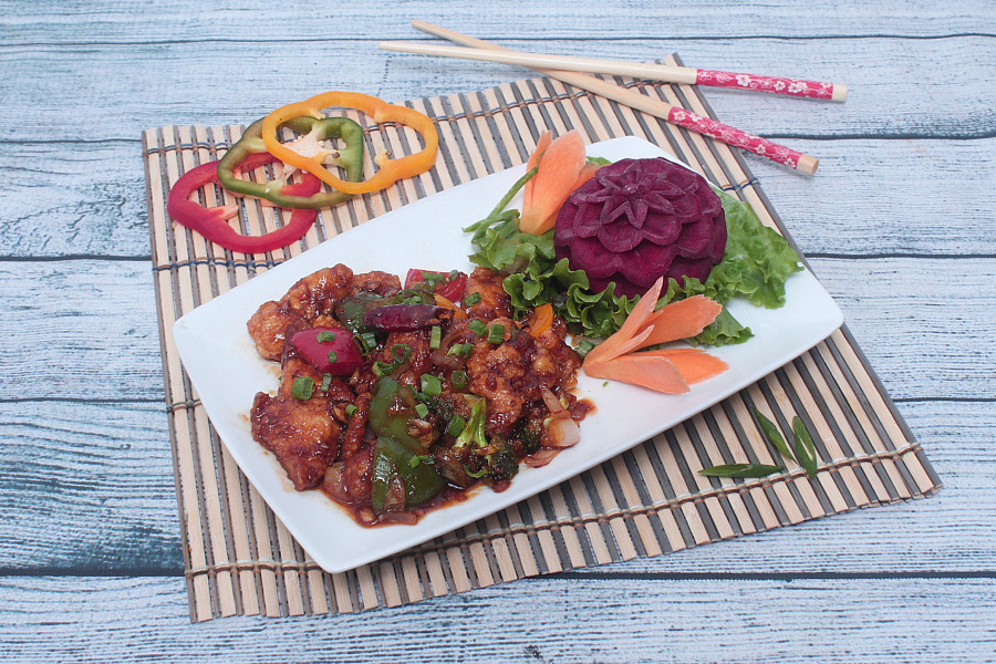 Crispy chicken sweet chilli