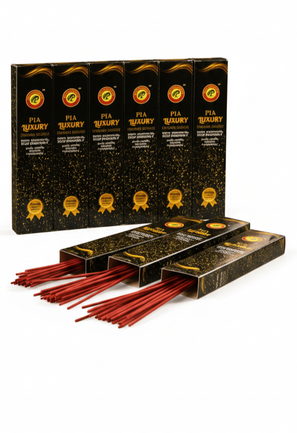 Pia Creations Luxury Premium Incense Sticks Gift Pack, 12 Boxes, Long Lasting Natural Fragrance