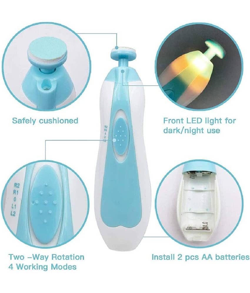 Baby Nail Trimmer File Electric Safe Nail Clippers with Light for Newborn or Tod Multi-Colour Clippers ( 1 pcs ) view 2