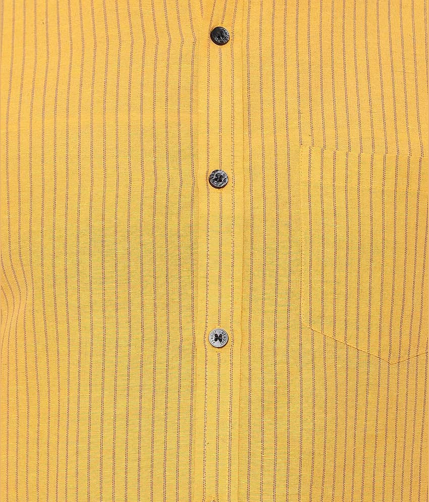 Latest Chikan - Orange Cotton Blend Regular Fit Men's Casual Shirt (Pack of 1) view 2