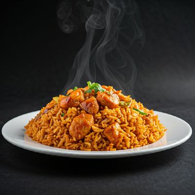 Schezwan Chicken Fried Rice with Gobi Manchurian