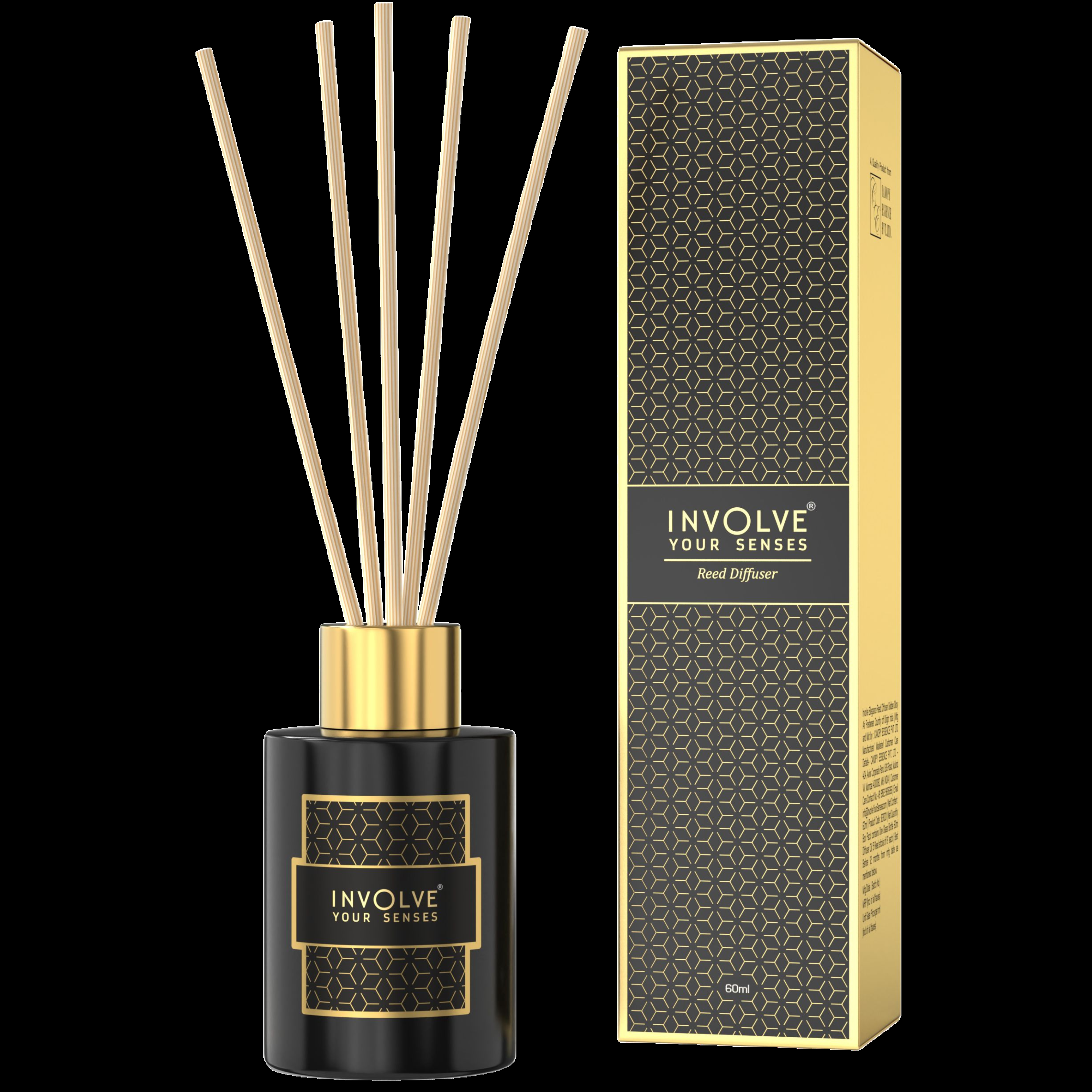 Involve Elegance Golden Glory Reed Diffuser Set view 2