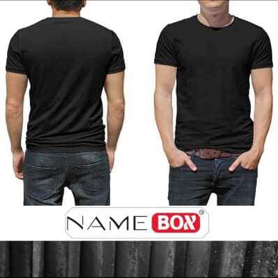 Pure cotton Round Neck T shirt for Men, Black, Size - 42 (L) view 2