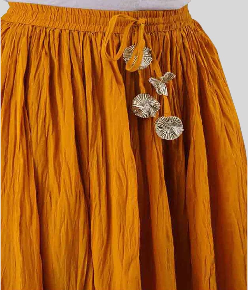 FABRR - Mustard Cotton Women's A-Line Skirt ( Pack of 1 ) view 2