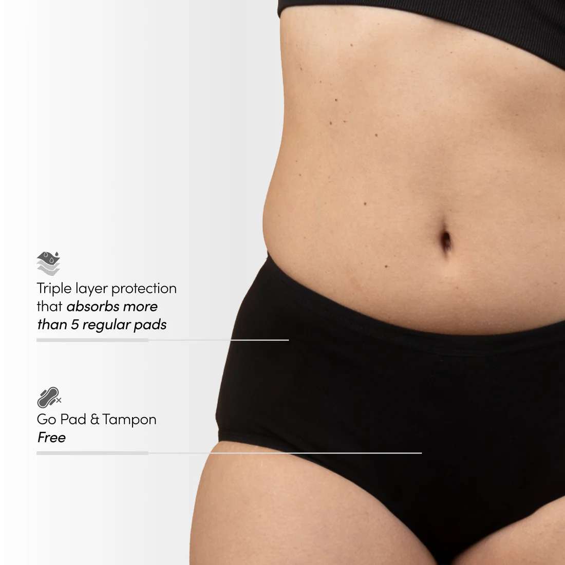 Hip Hugger Black view 2