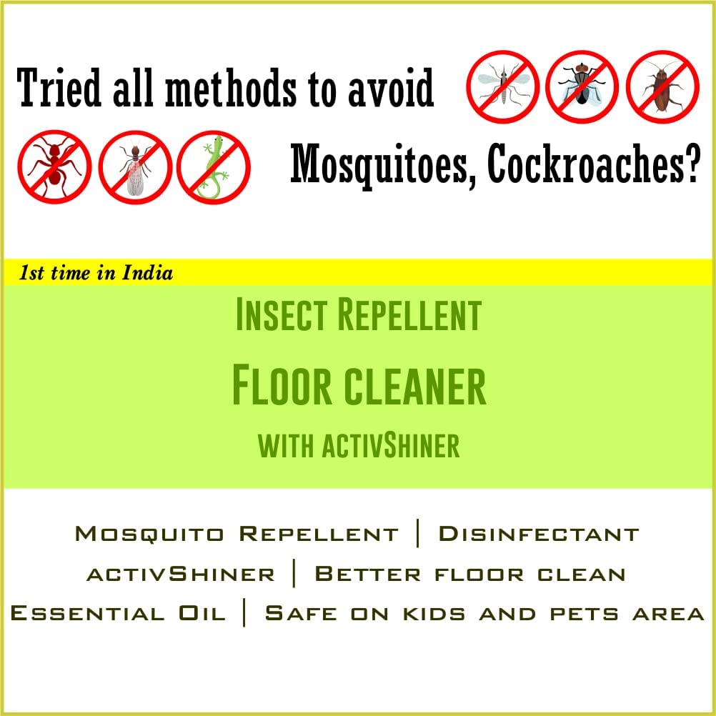 DOT Homecare Products | Peppermint Floor Cleaner 250ml | Shiner | Insect Repellent | Mosquitoes, Flies, Ants, Cockroaches, Bugs, Lizards, Termites | Pure Essential Oil | 10x Power Fragrance view 2