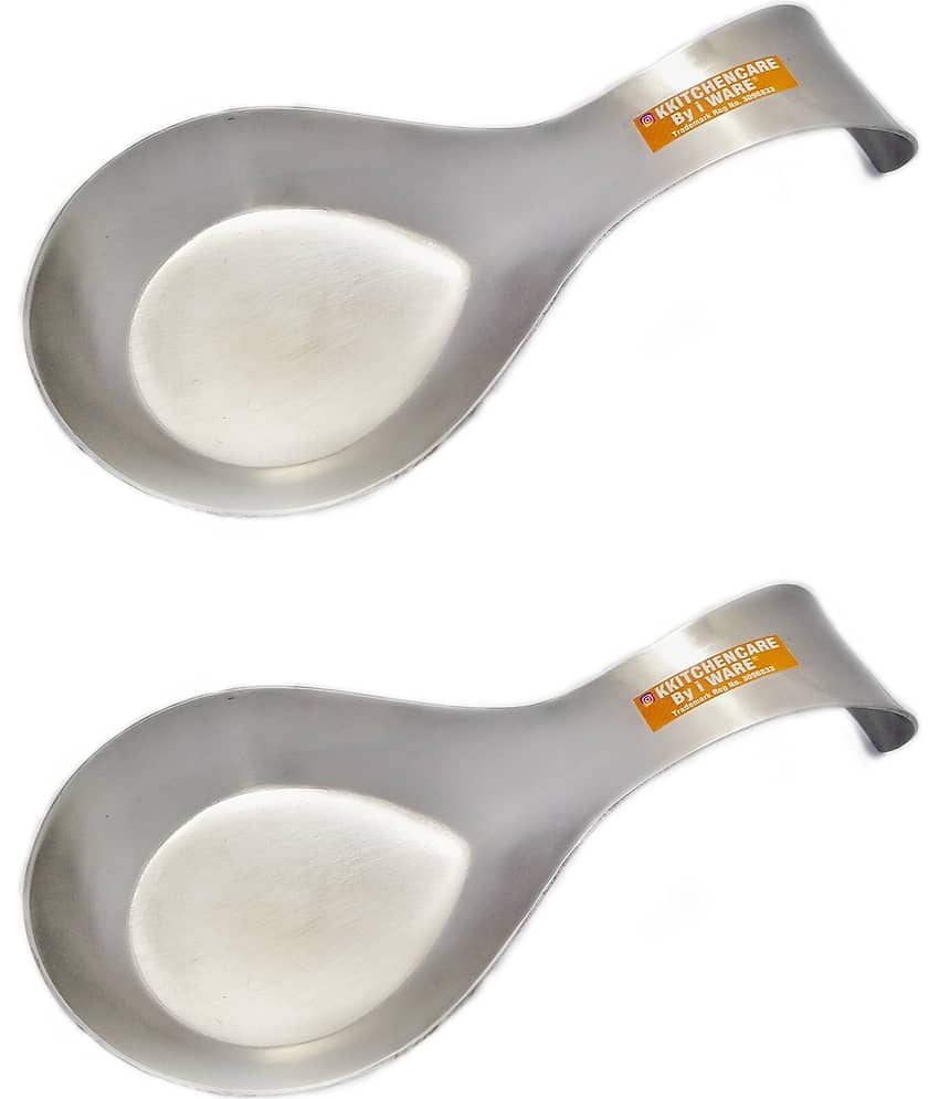 i WARE - Silver Stainless Steel 2 units of Spoon Rest ( Set of 2 ) view 2
