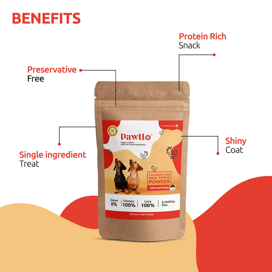 Pawllo Chicken Liver Meal Topper Powder, 50 gm view 2