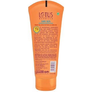 Lotus Herbals Safe Sun Daily Multi-Function Sunscreen Spf 70 Pa+++ Sweat Water Resistant60 G ( Pack Of 2 ) view 2