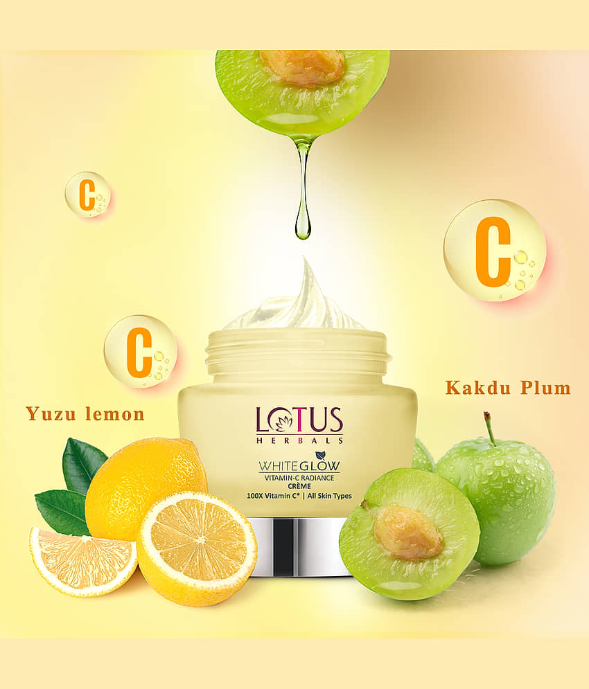 Lotus Herbals Whiteglow Vitamin C Radiance Cream , Spf 20 , For Dark Spots & Dull Skin, 50G view 2