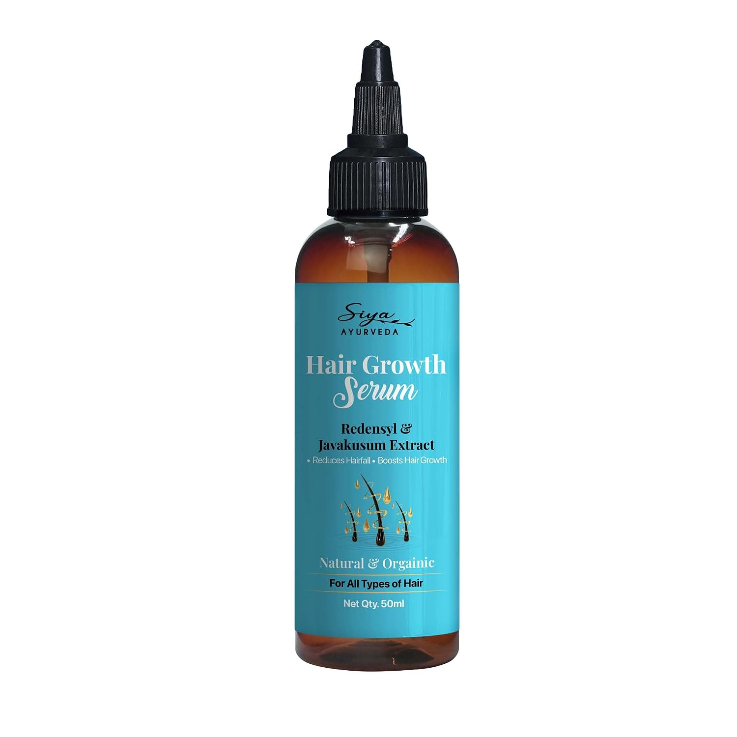 Siya Ayurveda Hair Growth Serum with 2% Redensyl & Javakusum Extract for Scalp, 50 ml