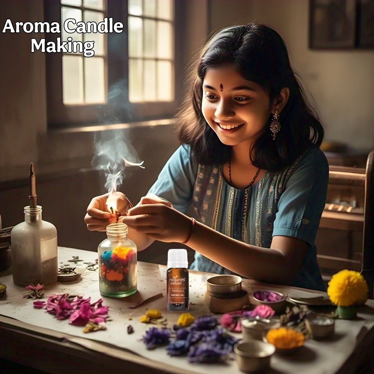 Natures Velvet Neroli Aroma Oil, 10 ml, Home Fragrance Essential Oil, Ideal for Aromatherapy, Meditation and Spiritual Ambiance, Suitable for Diffusers, Candle Making, Vaporizers, Air Fresheners and Soap Making view 2