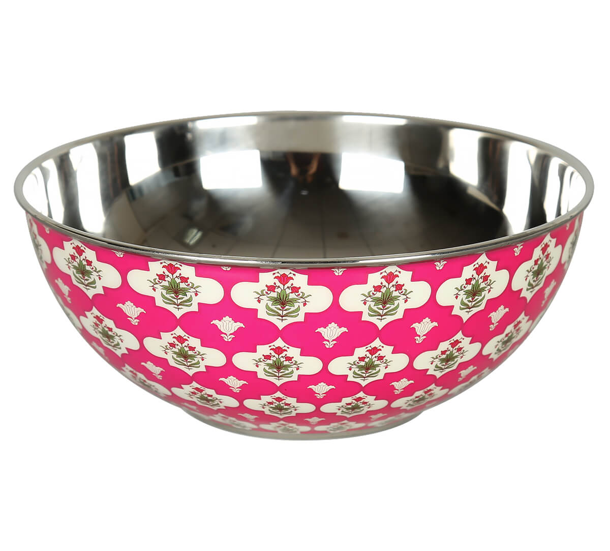 India Circus Ruby Lattice Treasures Steel Bowl view 2