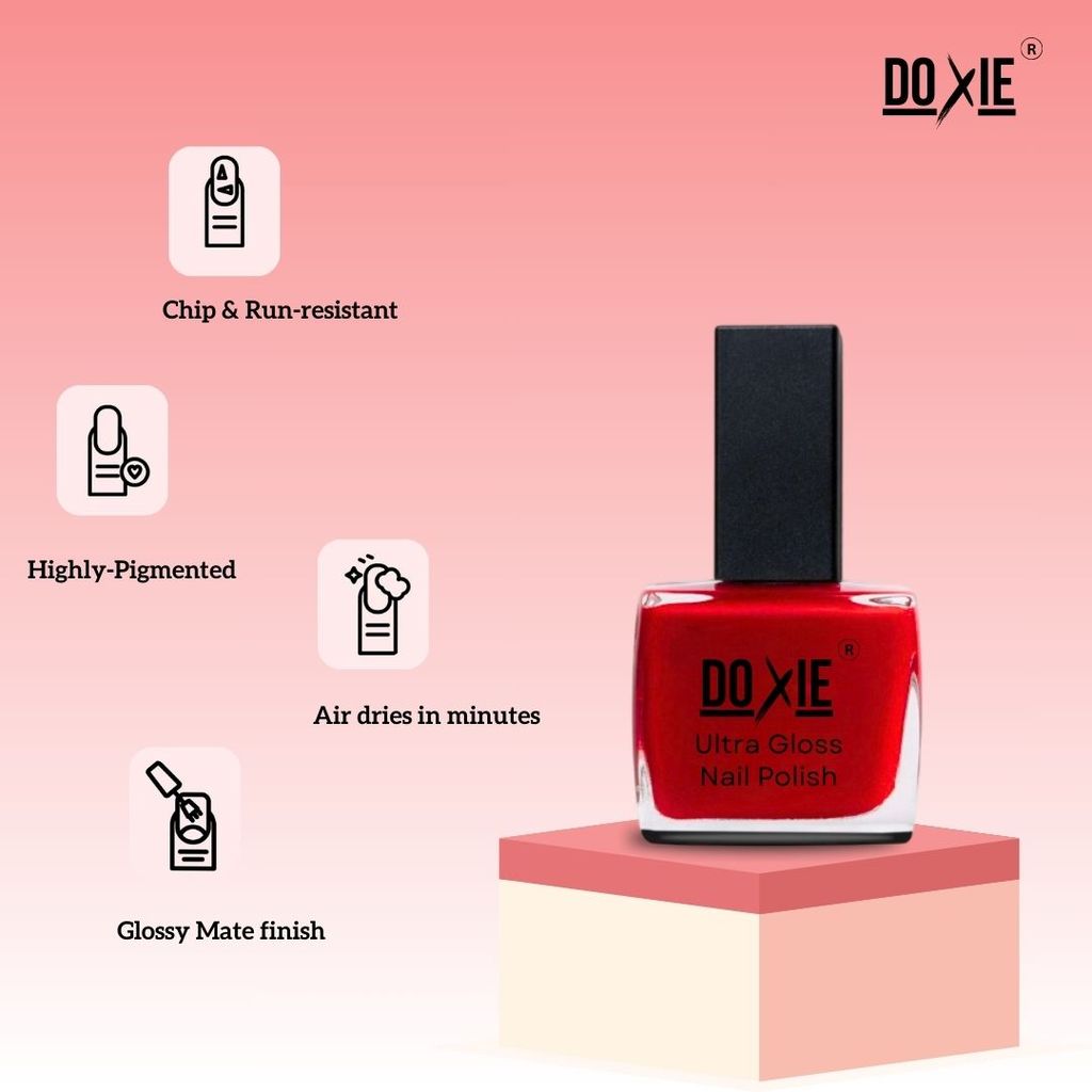 Doxie Nail Paint for Women & Girls|Long-Lasting|Quick-Dry|High-Shine Nail Polish|Chip-Resistant|Vibrant Colors for Salon-Style Finish at Home|10Ml view 2