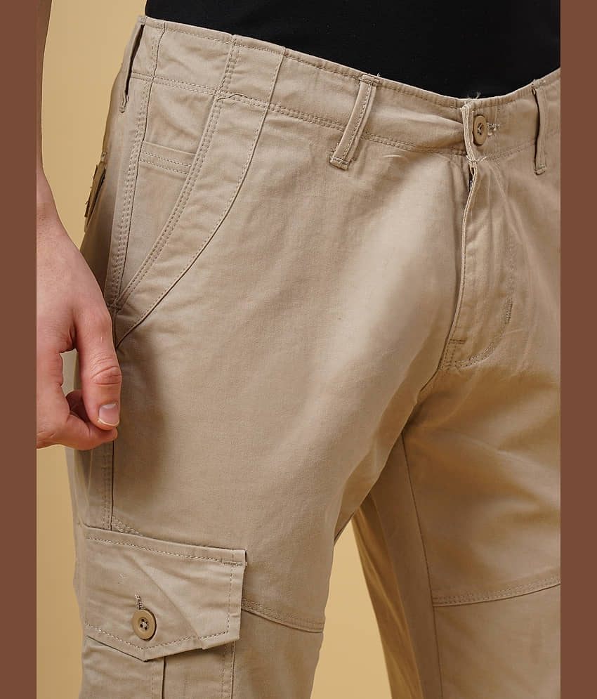Paul Street Slim Flat Men's Cargos - Brown ( Pack of 1 ) view 2