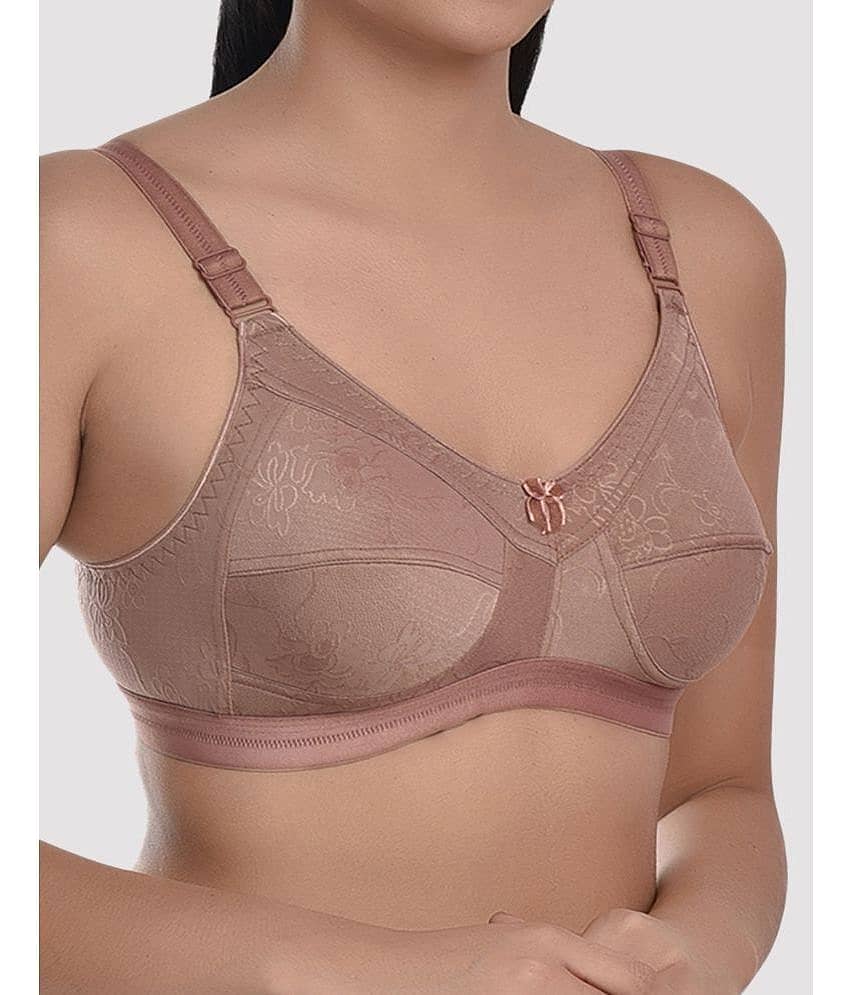 LadySoft Brown Cotton Blend Non Padded Women's Everyday Bra ( Pack of 1 ) view 2