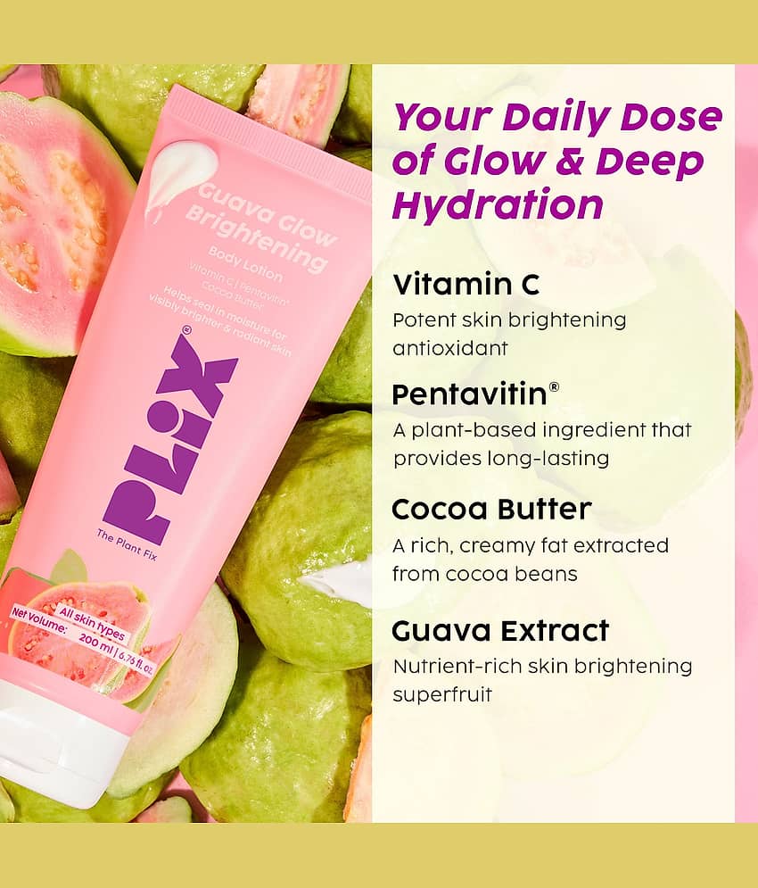 The Plant Fix Plix Guava Glow Skincare Combo Juicy Cleanser & Brightening Body Lotion (2 Items in the set) view 2