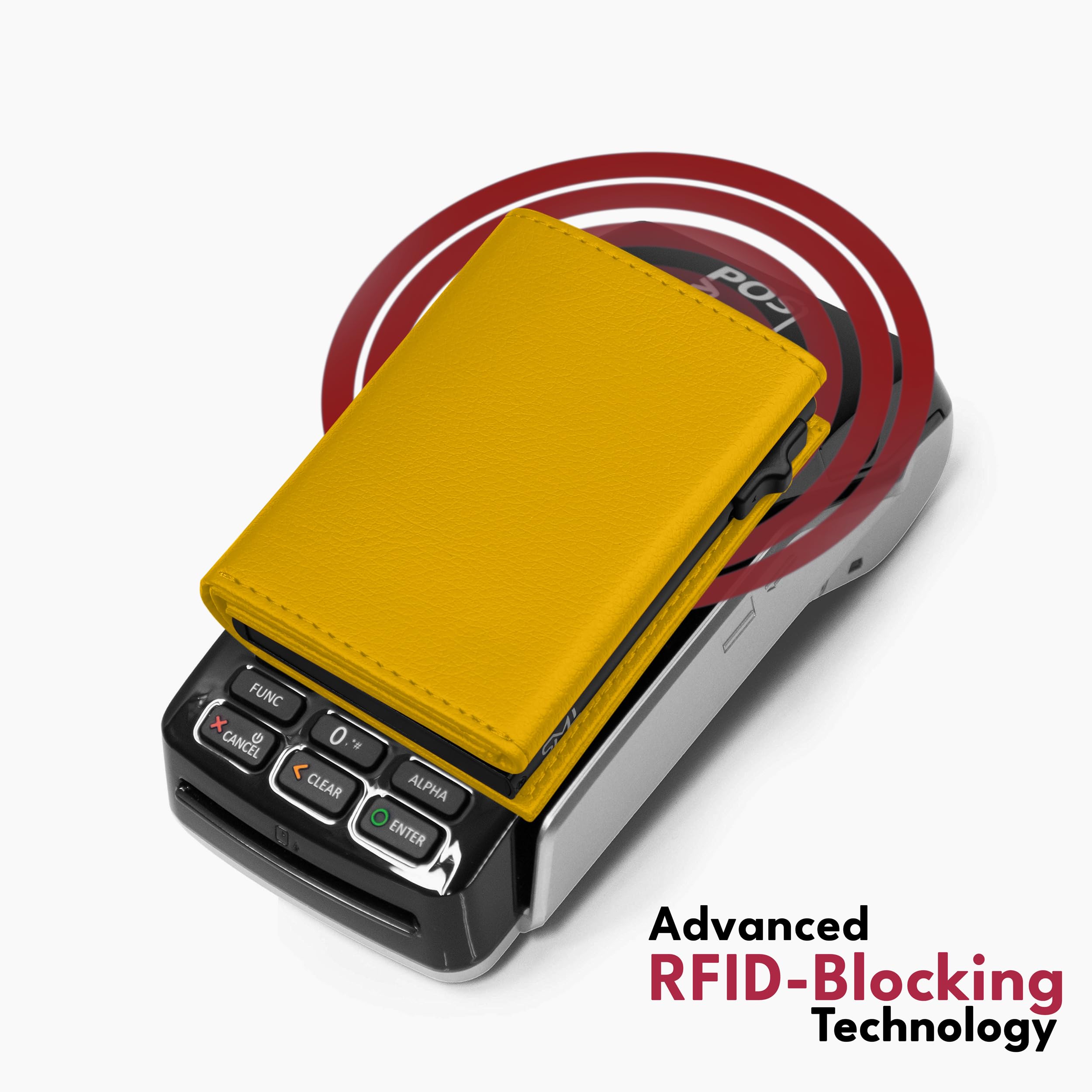 The Wallet Store Urban Pop RFID Protection Wallet Cardholder - Yellow view 2