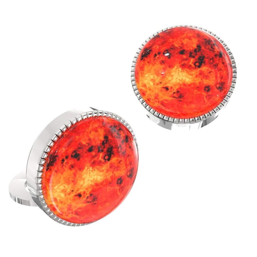 The Smart Buttons - Shirt Button Cover Cufflinks for Men - Sun Rays Design Pattern view 2