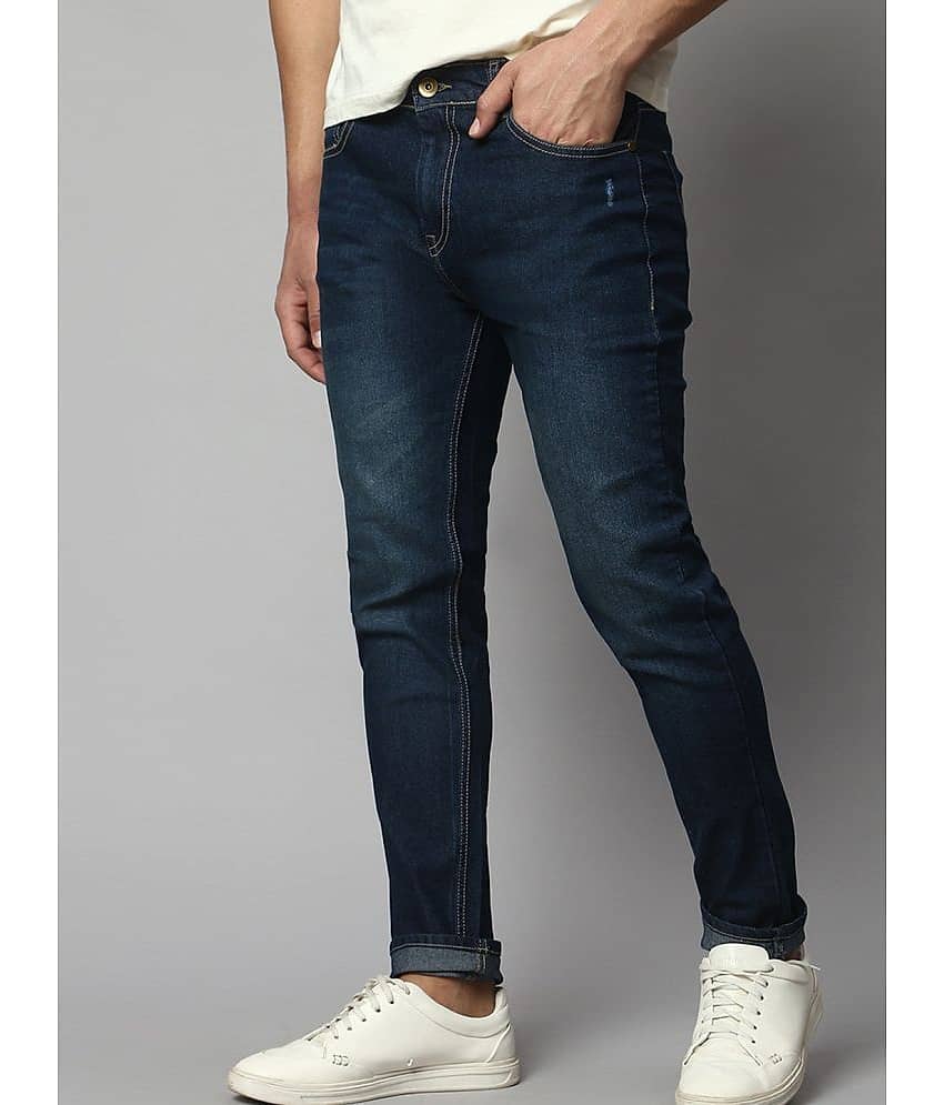 Dennis Lingo - Blue Cotton Blend Slim Fit Men's Jeans ( Pack of 1 ) view 2