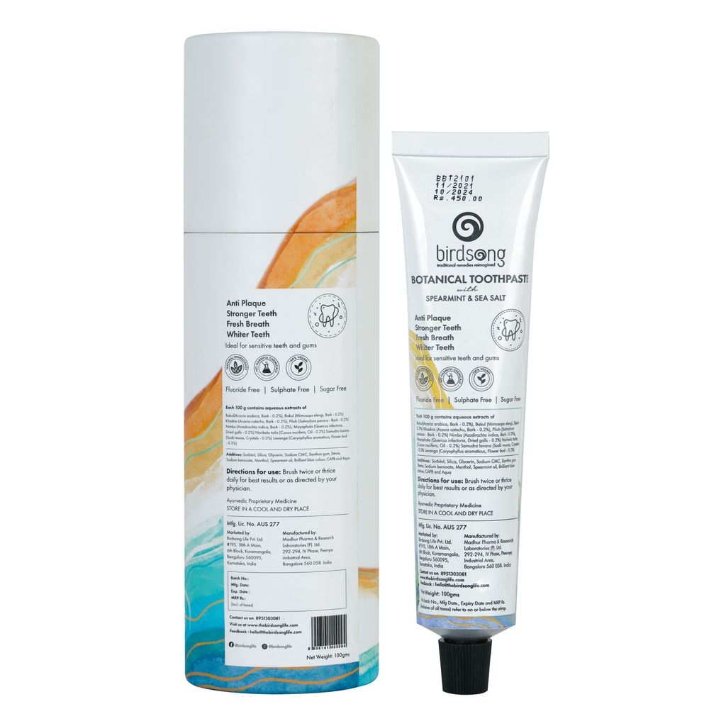 Botanical Sea Salt and Spearmint Toothpaste (100 gm) view 2