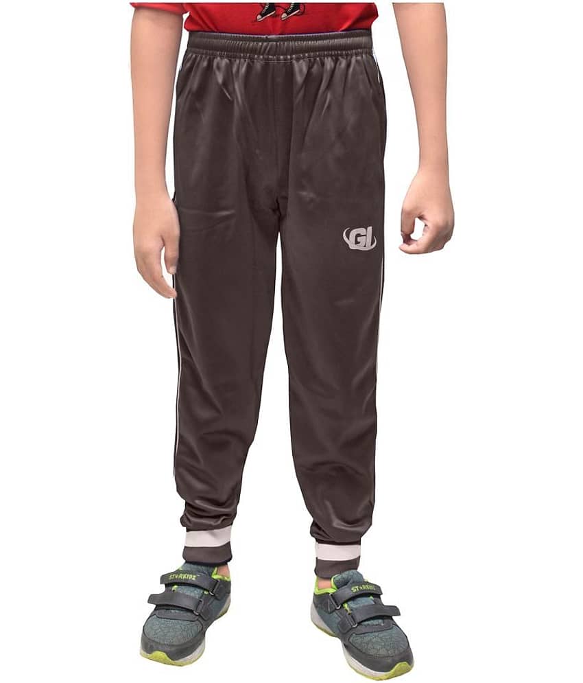 Goodluck Pack of 1 Boys Polyester Trackpant ( Brown ) view 2