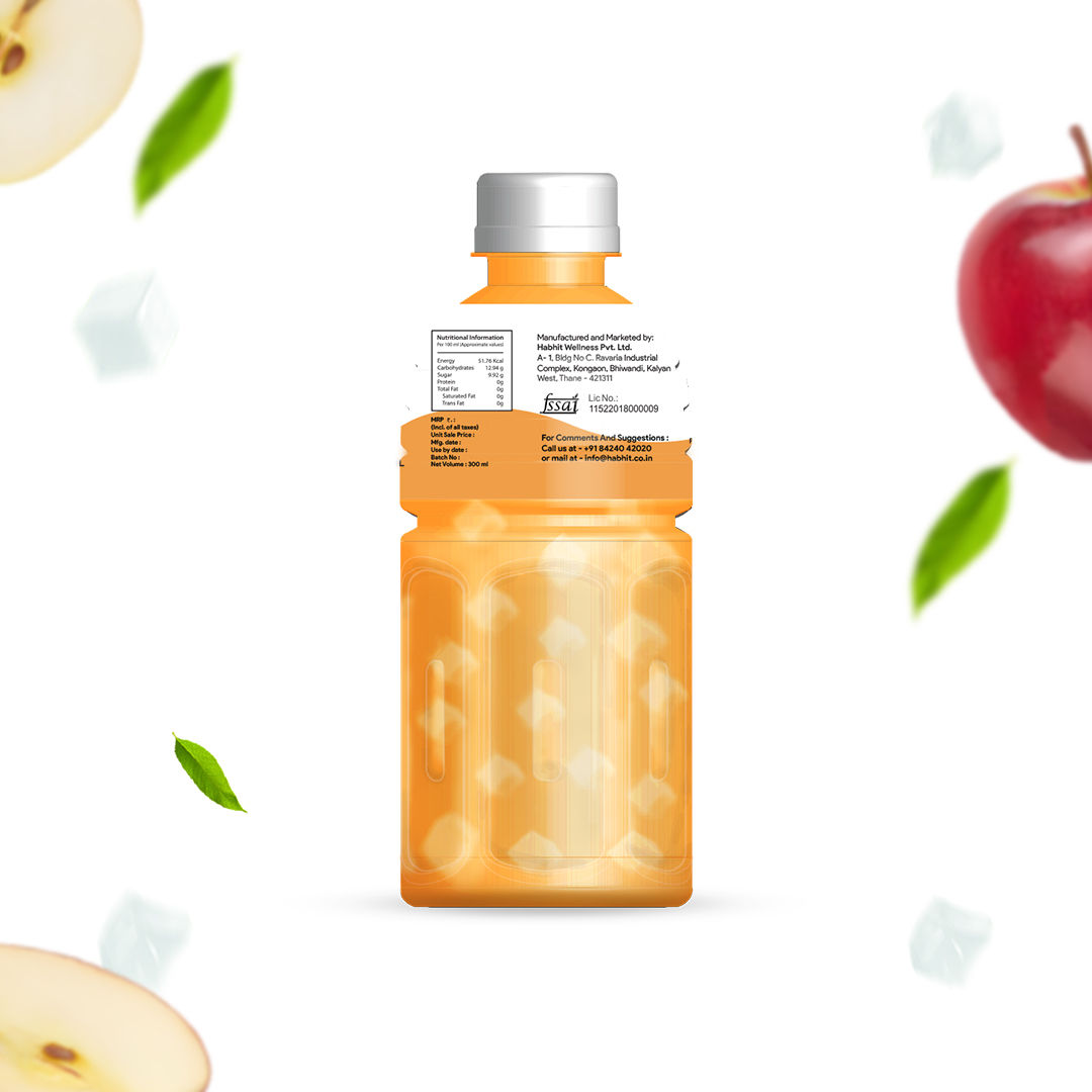 Mojo Mojo Apple Juice With Nata De Coco, 300 ml - Pack of 6 view 2