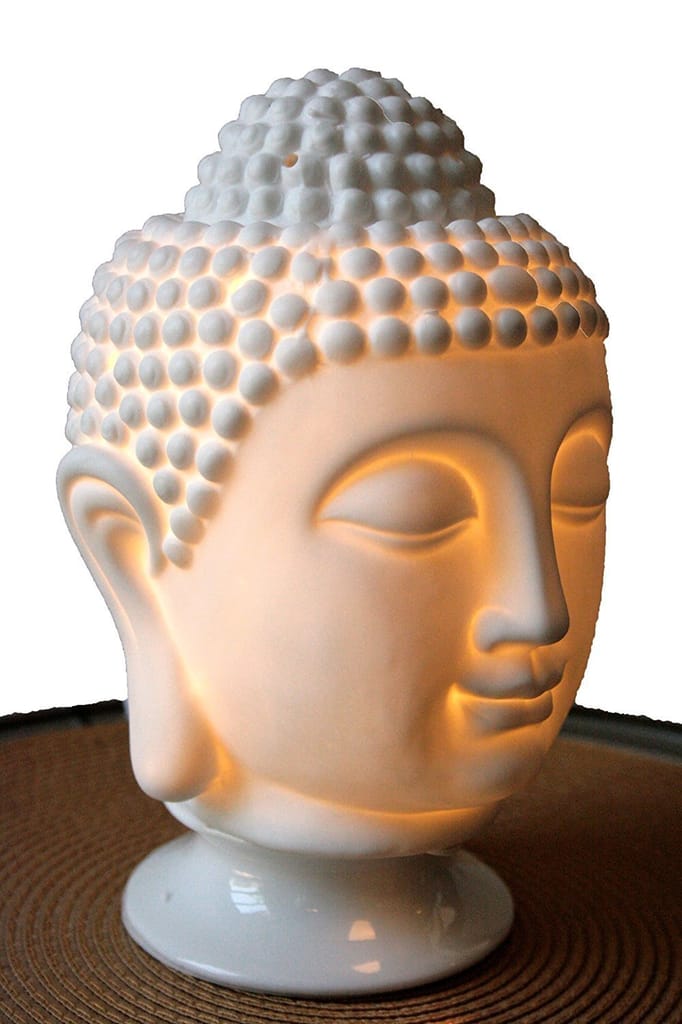Crazy Sutra Ceramic White Buddha Electric Aroma Oil Diffuser with Musk Aroma Oil Liquid Air Freshener **Made in India** view 2