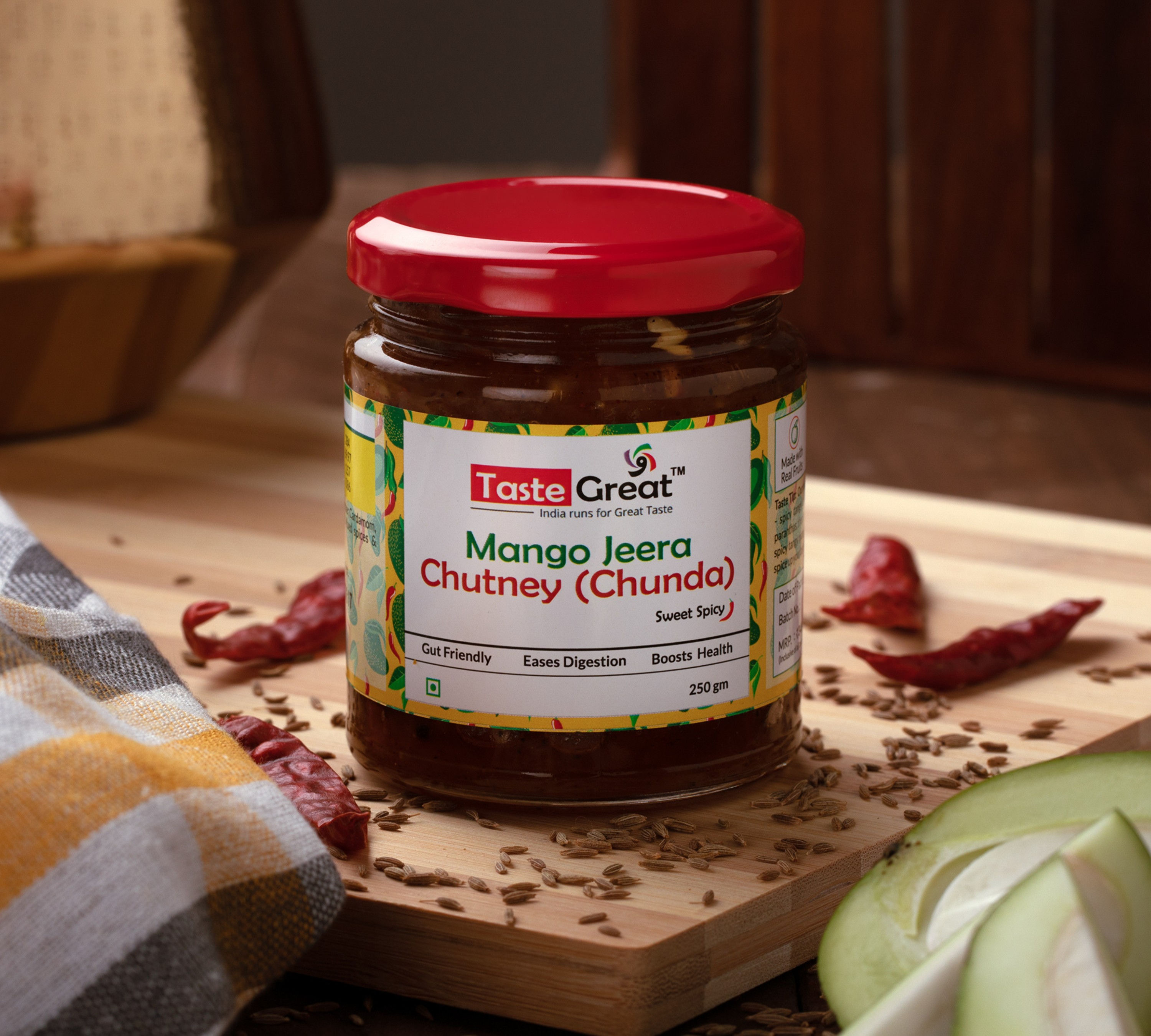 Mango Jeera Chutney (Chunda) - Sweet Spicy (250 gm)