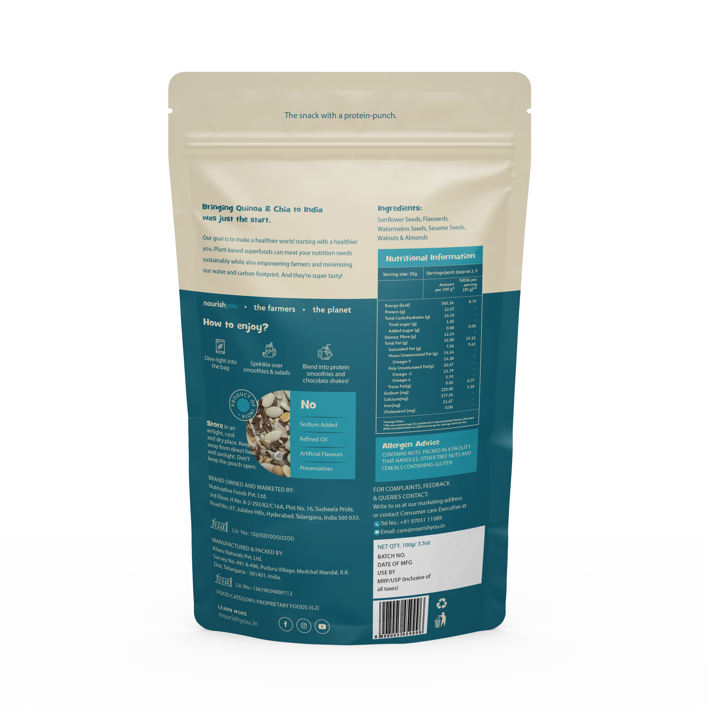 nourish you Protein Boost 6 in 1 Super Seed Mix view 2