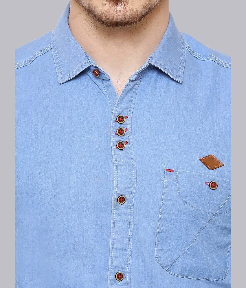 Kuons Avenue - Grey Denim Slim Fit Men's Casual Shirt ( Pack of 1 ) view 2