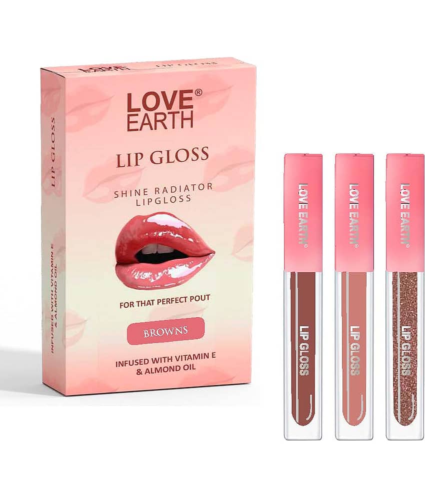 LOVE EARTH Brown Lip Gloss 6ml