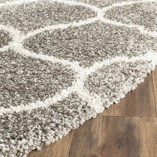 GALLERY HOME Silky Smooth Anti-Skid Shaggy Round Carpet with 2 inch Thickness (9 x 9 Round, Grey A1) view 2