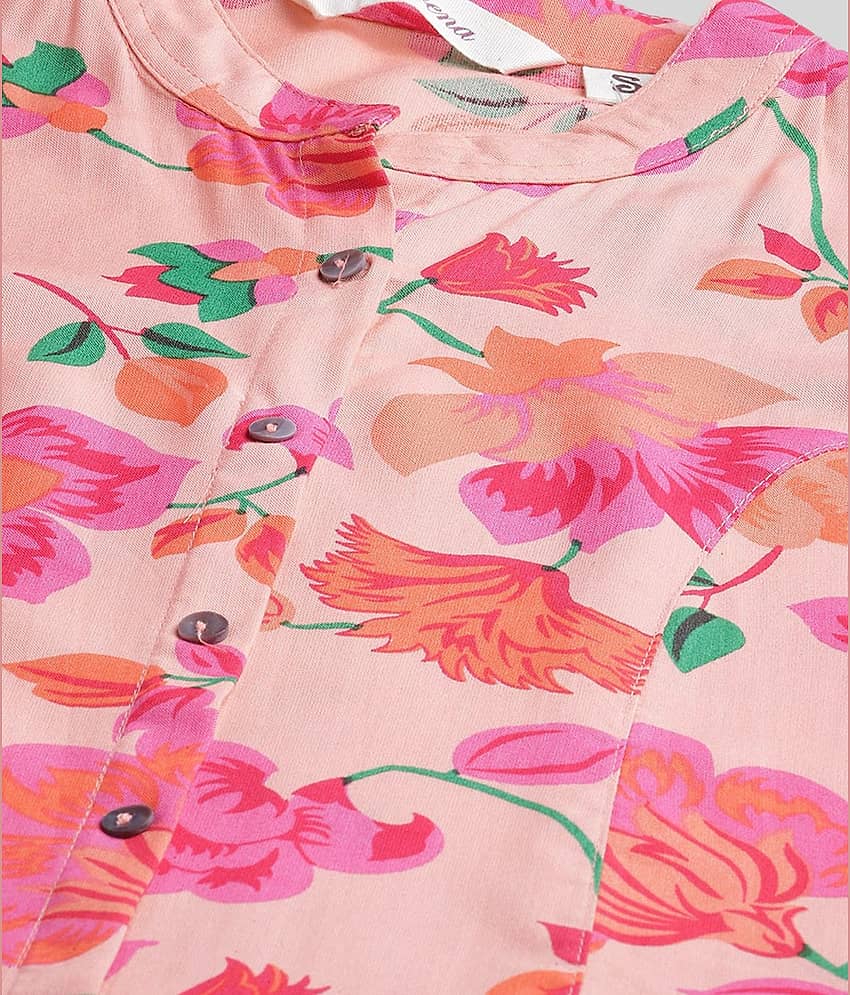 Divena Women's Rayon Tunic ( Peach ) view 2